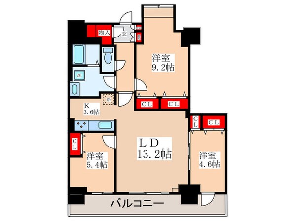 勝どきビュータワー（２７０９）の物件間取画像